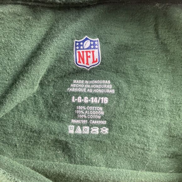 Green Bay Packers Shirt Youth Large Green Yellow White Darnell Savage Jr NFL - Picture 8 of 8